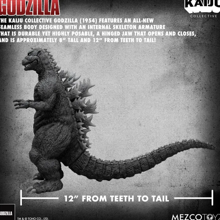 Godzilla (1954) Kaiju Collective Actionfigur Godzilla - Black & White Edition