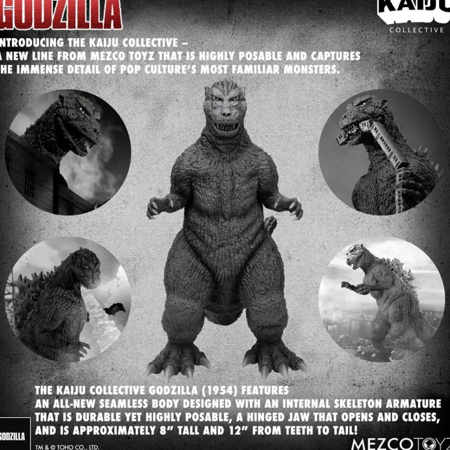 Godzilla (1954) Kaiju Collective Actionfigur Godzilla - Black & White Edition