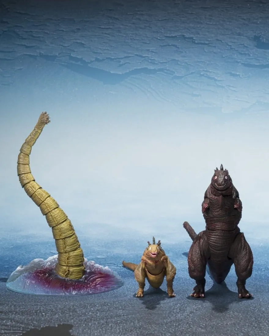 Godzilla 2016 S.H.MonsterArts Actionfiguren 3er-Pack The Second Form, Thrid Form, Giant Unidentified