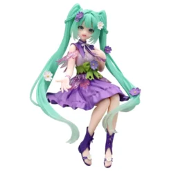 Hatsune Miku Noodle Stopper PVC Statue Flower Fairy Cosmos Purple Color Ver. 14 cm