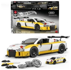 Hot Wheels Elite Mattel Brick Shop Bauset 1/16 '15 Audi R8 LMS