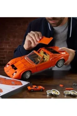 Hot Wheels Premium Mattel Brick Shop Bauset 1/12 Lamborghini Miura P400 SV
