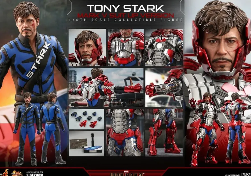 Iron Man 2 Movie Masterpiece Actionfigur 1/6 Tony Stark (Mark V Suit Up Version)