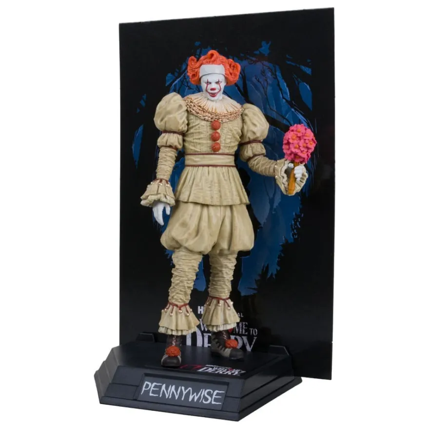 It: Welcome to Derry Movie Maniacs PVC Statue Pennywise (Flashback) (Gold Label) 16 cm