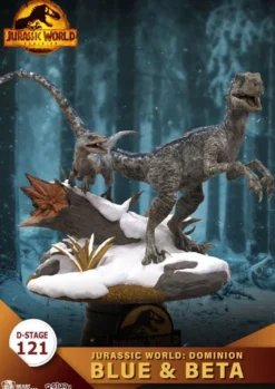 Jurassic World: Ein neues Zeitalter D-Stage Diorama Statue Blue & Beta