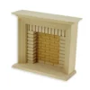 Kamin aus Naturholz - 1:12 - 13,5 x 11,3 x 5 cm