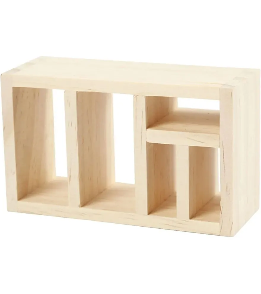 Kleines Regal aus Holz - 6 x 4 x 10 cm