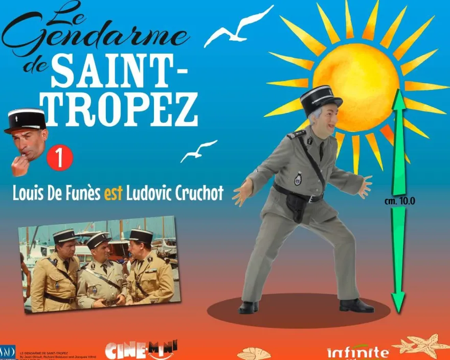 Le Gendarme De Saint-Tropez #1 Louis De Funes Est Ludovic Cruchot Cine-Mini PVC