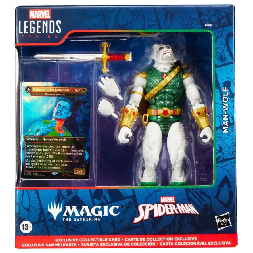 Marvel Legends Magic: The Gathering Actionfigur Man-Wolf (plus exklusive Foil-Karte) 15 cm