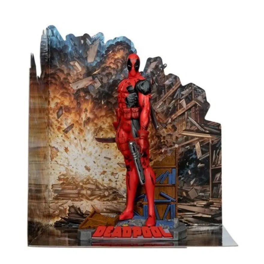 Marvel Wave 1 Deadpool The New Mutants #98 1:10 Scale Posed Figure with Scene