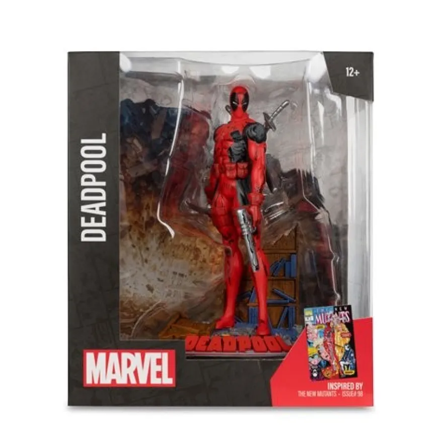 Marvel Wave 1 Deadpool The New Mutants #98 1:10 Scale Posed Figure with Scene