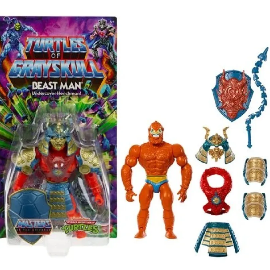 Masters of the Universe Origins Turtles of Grayskull Wave 2 Beast Man Actionfigur