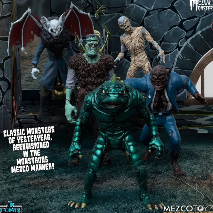 Mezco's Monsters '5 Points' Actionfiguren Tower of Fear Deluxe Box-Set