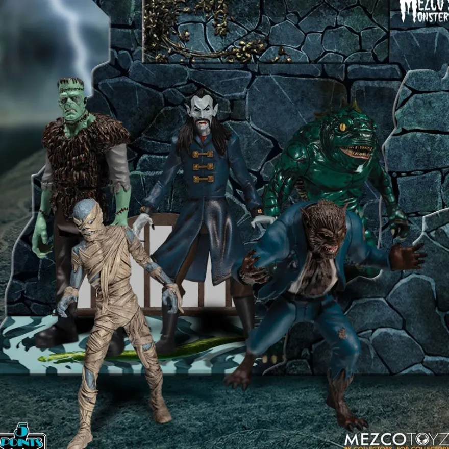 Mezco's Monsters '5 Points' Actionfiguren Tower of Fear Deluxe Box-Set