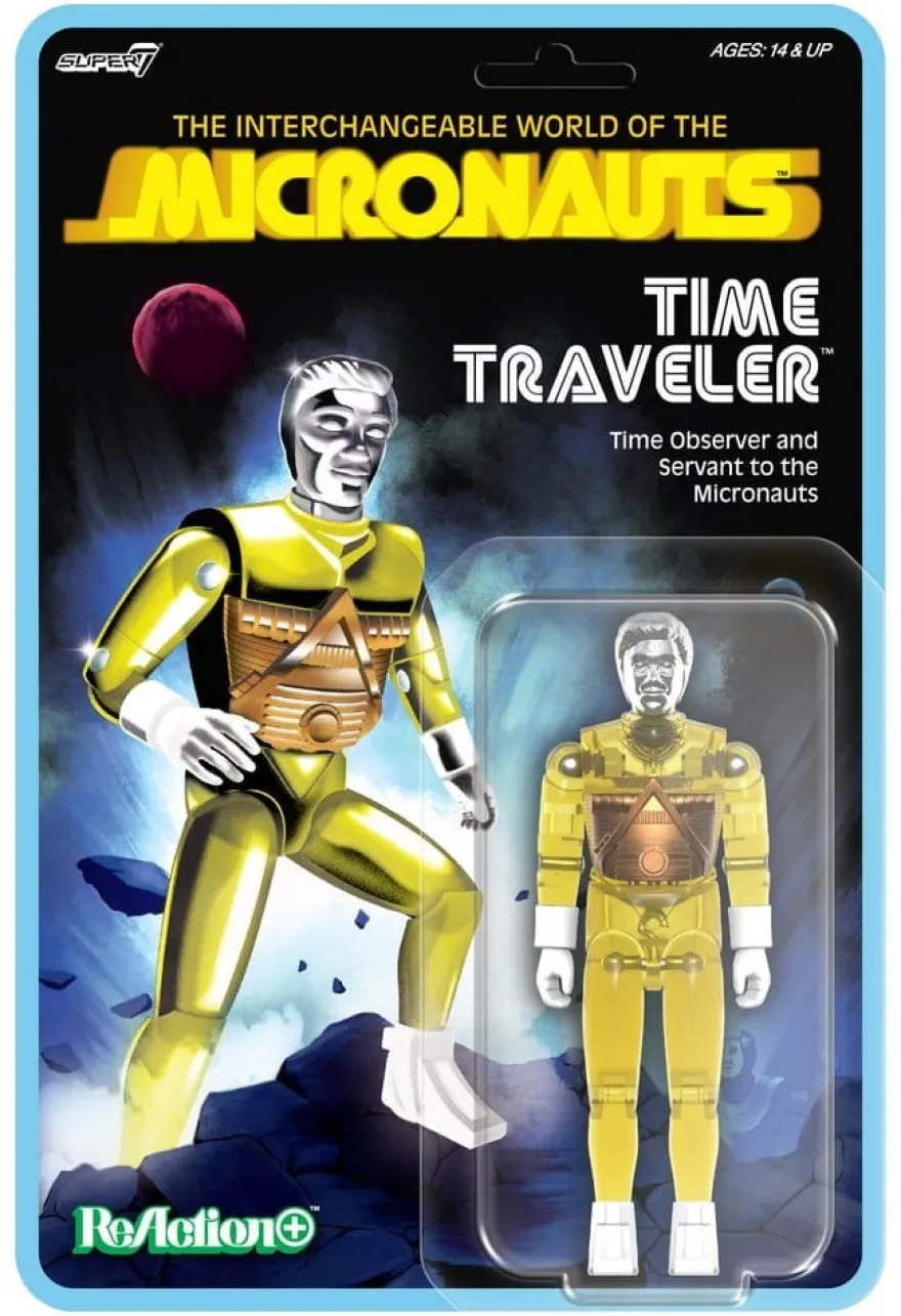 Micronauts ReAction+ Actionfigur Wave 03 Time Traveler (Translucent Yellow) 10 cm