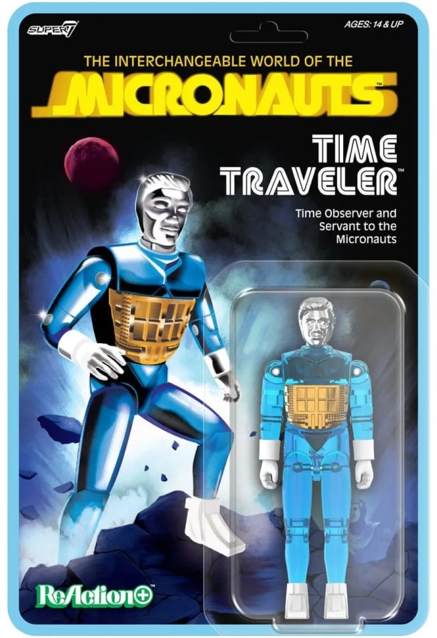 Micronauts ReAction+ Actionfigur Wave 03 Time Traveler (Translucent Blue) 10 cm