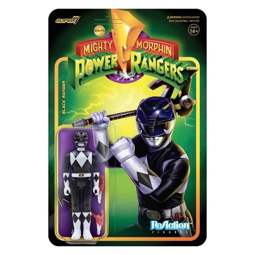 Mighty Morphin' Power Rangers ReAction Actionfigur Black Ranger