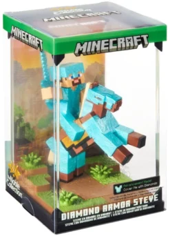 Minecraft Figur Diorama Diamond Armor Steve und Pferd 18 cm