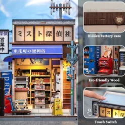 Miniature House Model Kit Beika-cho Convenience Store 22 x 15 cm