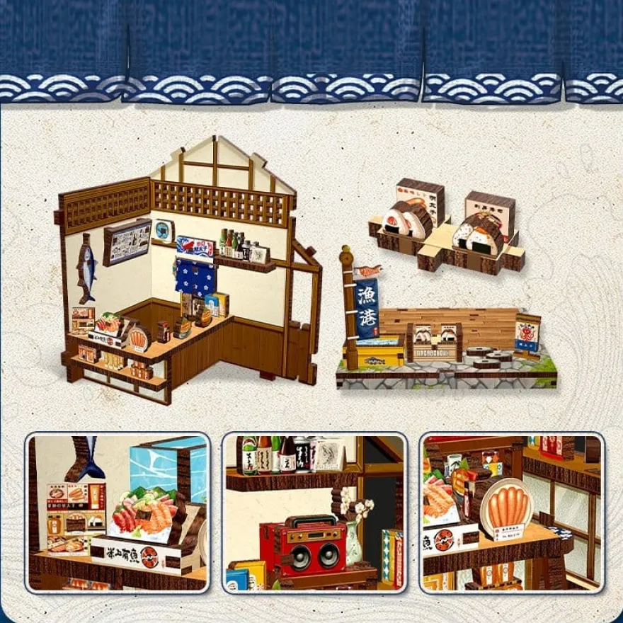 Miniature House Model Kit Fukuoka Mentaiko Kitchen 11 x 9 cm