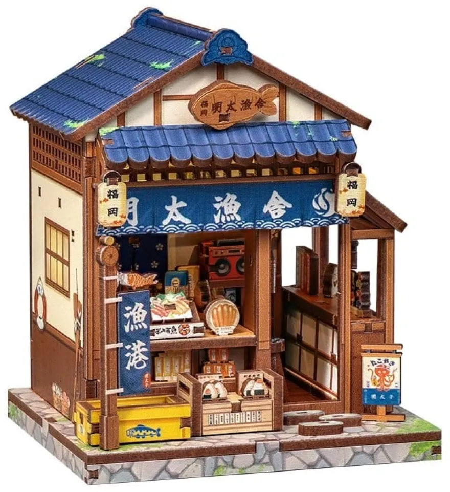Miniature House Model Kit Fukuoka Mentaiko Kitchen 11 x 9 cm