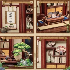 Miniature House Model Kit Kirishima Cha-an 19 x 14 cm