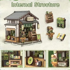 Miniature House Model Kit Kyoto Matcha Cottage 11 x 9 cm
