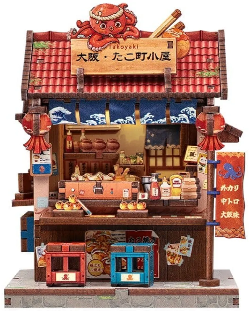Miniature House Model Kit Osaka Takoyaki 12 x 9 cm