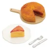 Miniatur Torte mit Brett, Teller & Besteck