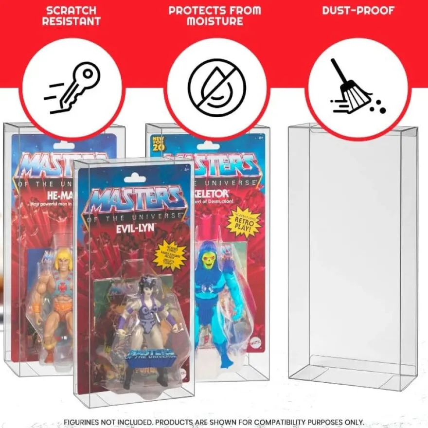 PET Gehäuse 10er-Pack für Masters of the Universe Origins Power Posing (Carded) Box Figuren