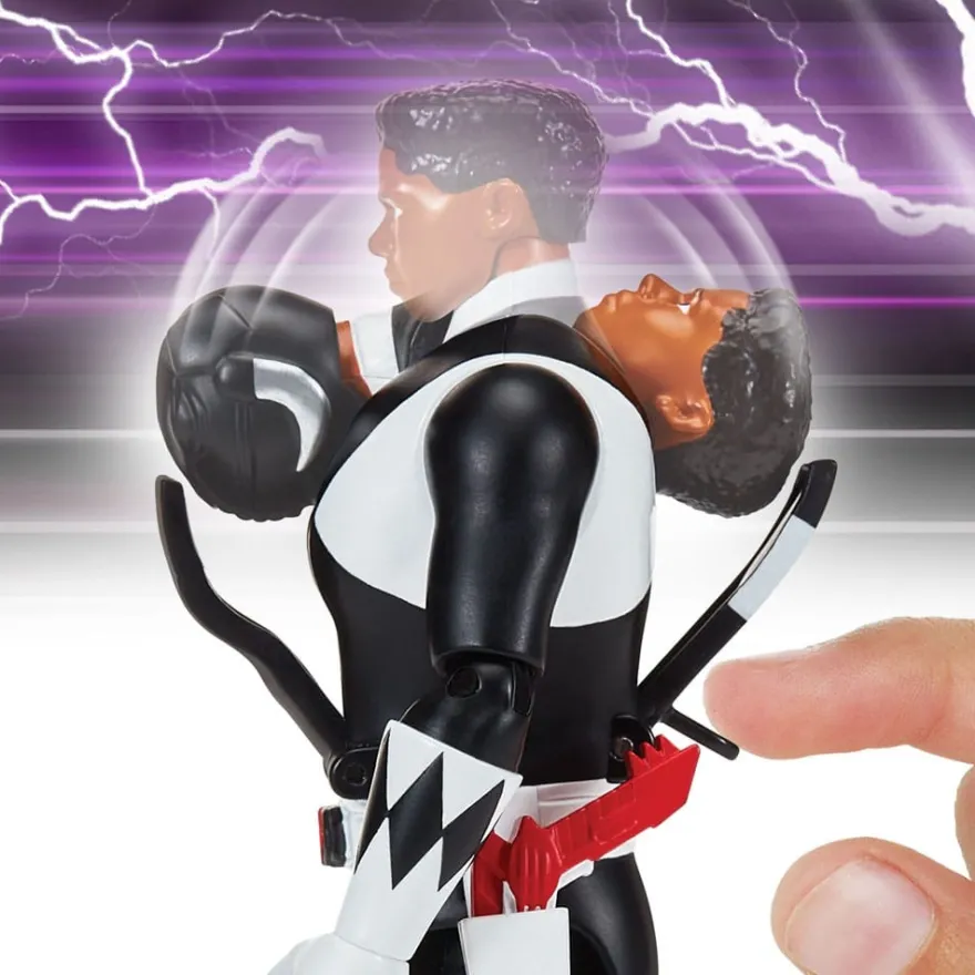 Power Rangers Actionfigur Auto-Morphin Black Ranger 12 cm