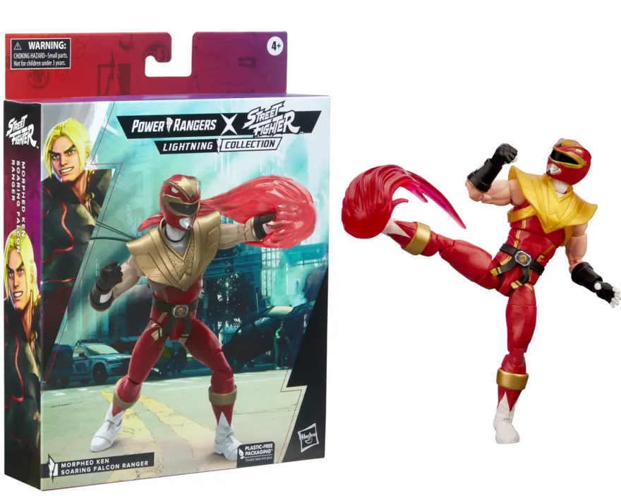 Power Rangers x Street Fighter Lightning Collection Actionfigur Morphed Ken Soaring Falcon