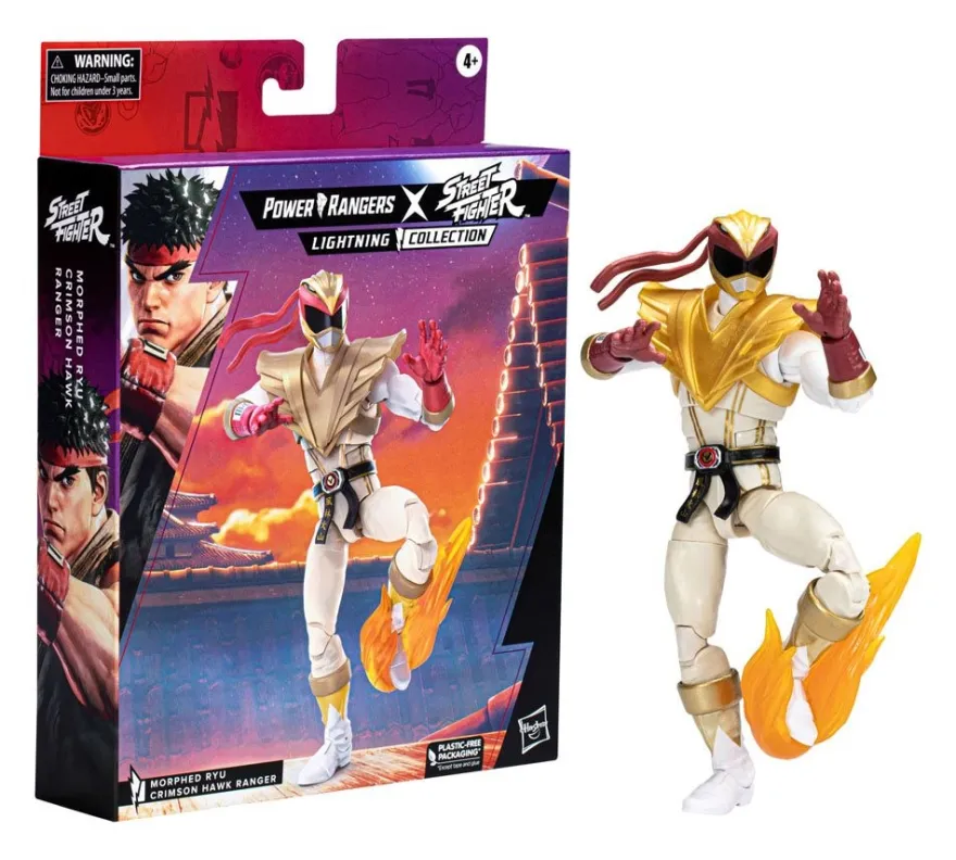 Power Rangers x Street Fighter Lightning Collection Actionfigur Morphed Ryu Crimson Hawk
