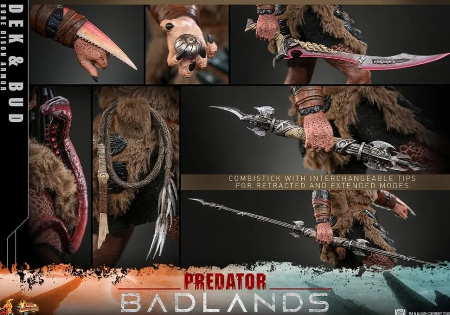Predator: Badlands Movie Masterpiece Actionfiguren 2er-Pack 1/6 Dek (Bone Bison Armor) and Bud 31 cm