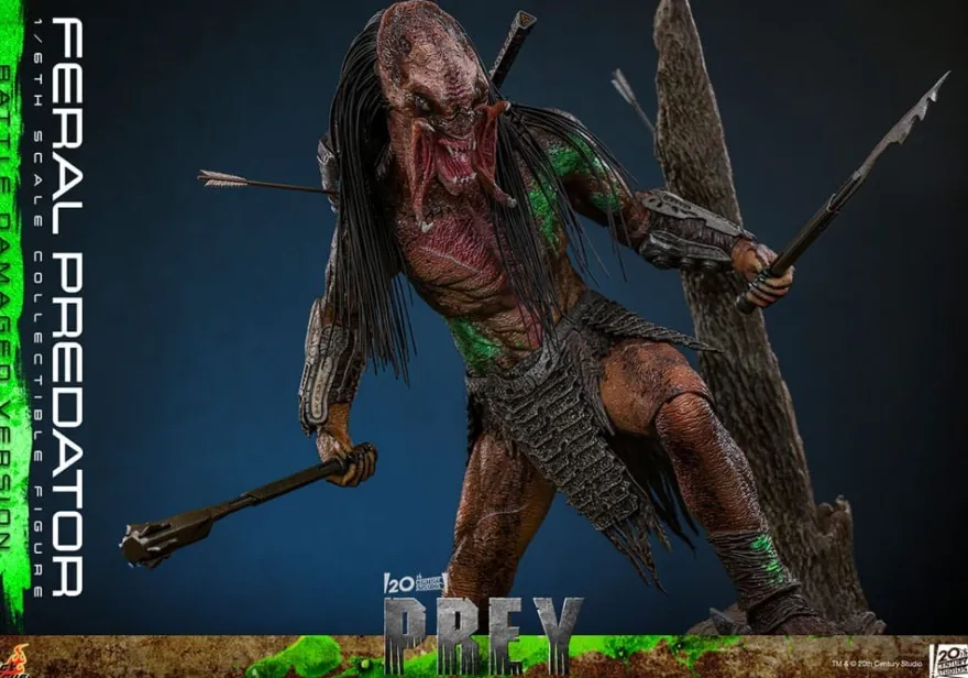 Prey Actionfigur 1/6 Feral Predator (Battle Damaged Version) 37 cm