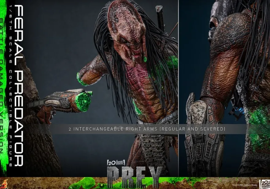 Prey Actionfigur 1/6 Feral Predator (Battle Damaged Version) 37 cm