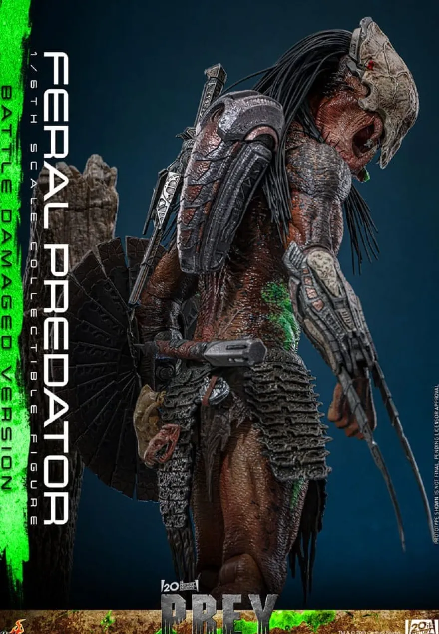 Prey Actionfigur 1/6 Feral Predator (Battle Damaged Version) 37 cm