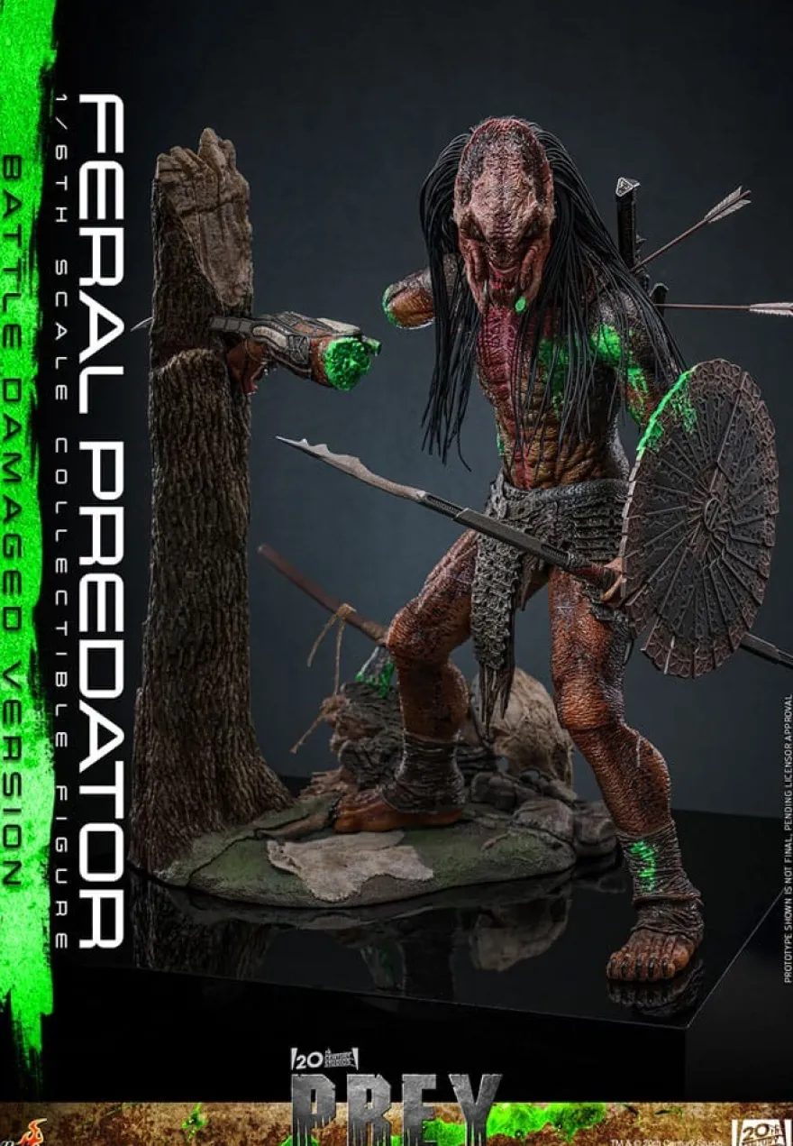 Prey Actionfigur 1/6 Feral Predator (Battle Damaged Version) 37 cm
