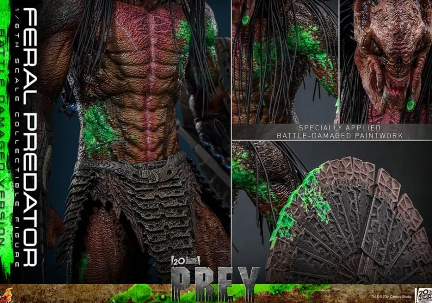 Prey Actionfigur 1/6 Feral Predator (Battle Damaged Version) 37 cm