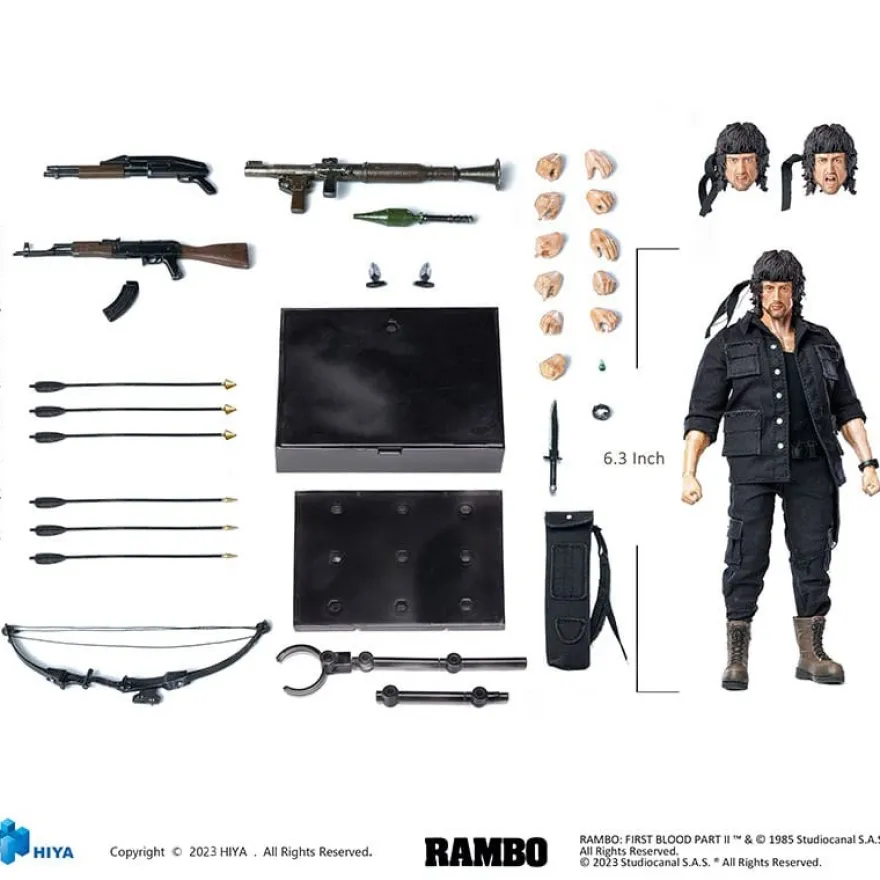 Rambo Exquisite Super Actionfigur 1/12 First Blood II John Rambo 16 cm