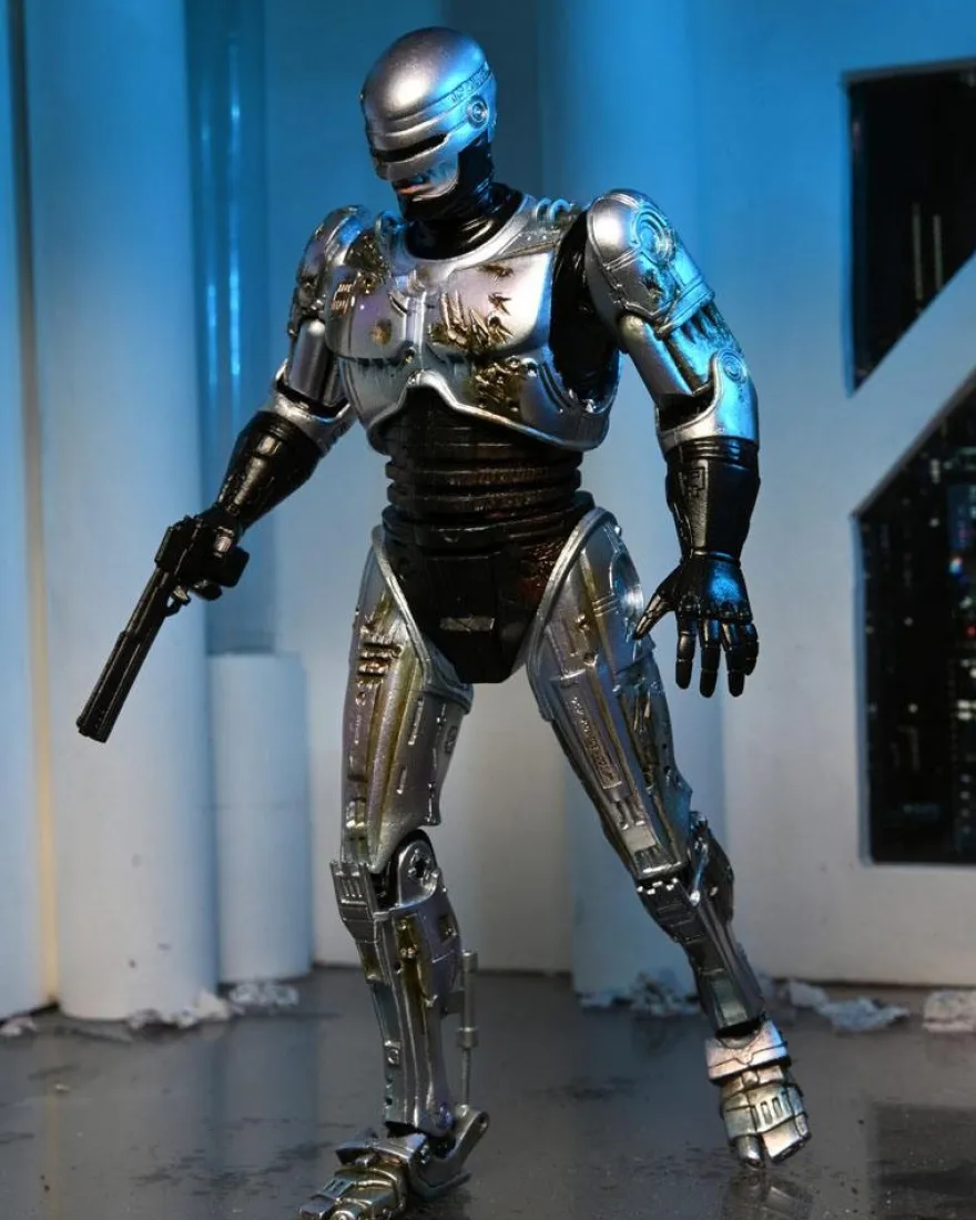 RoboCop Actionfigur Ultimate Battle Damaged RoboCop with Chair