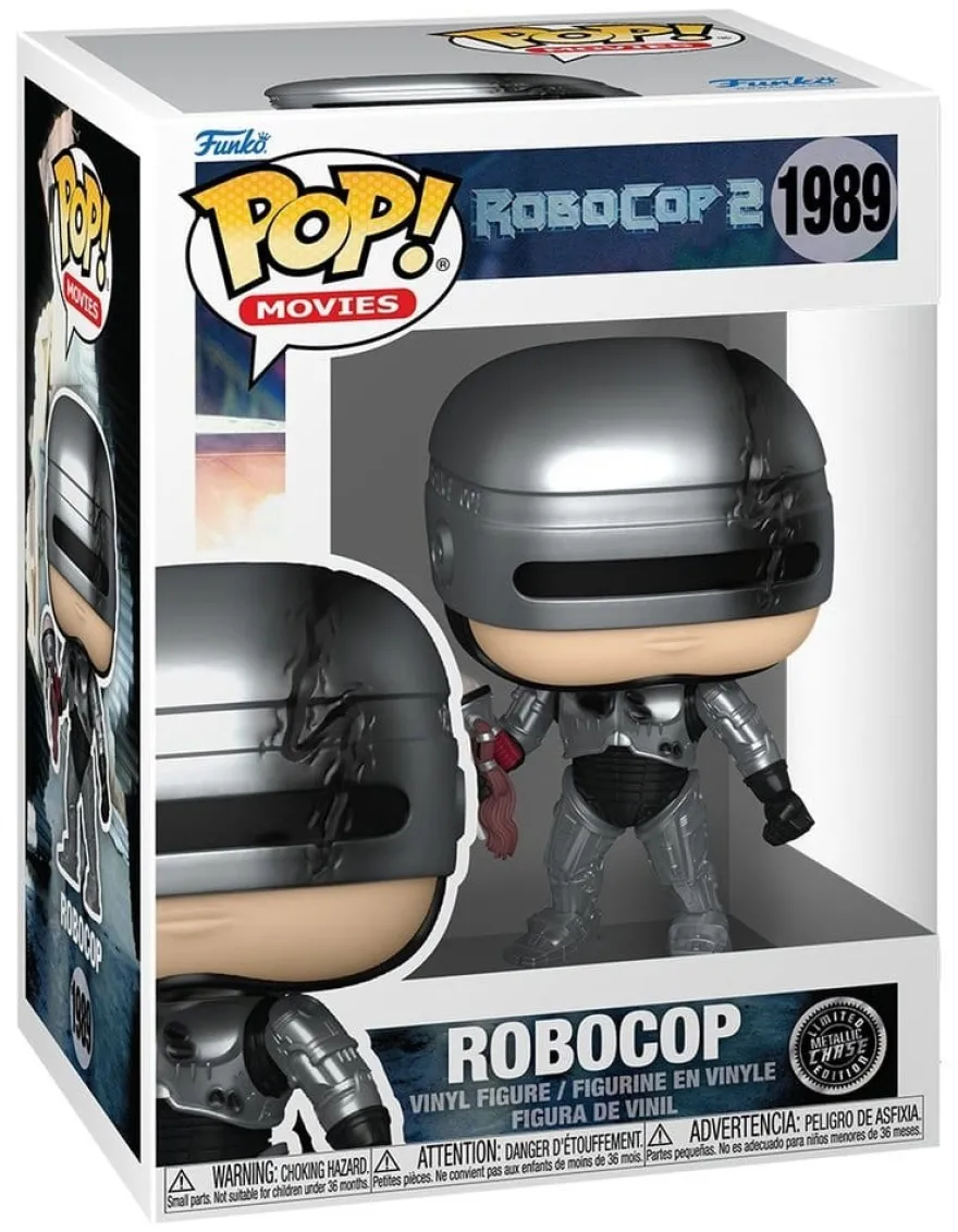 Robocop POP! Movies Vinyl Figur Robocop (Metallic) Chase 9 cm