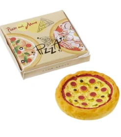 Salami-Pizza mit Karton - 3,3 cm - 2-teilig