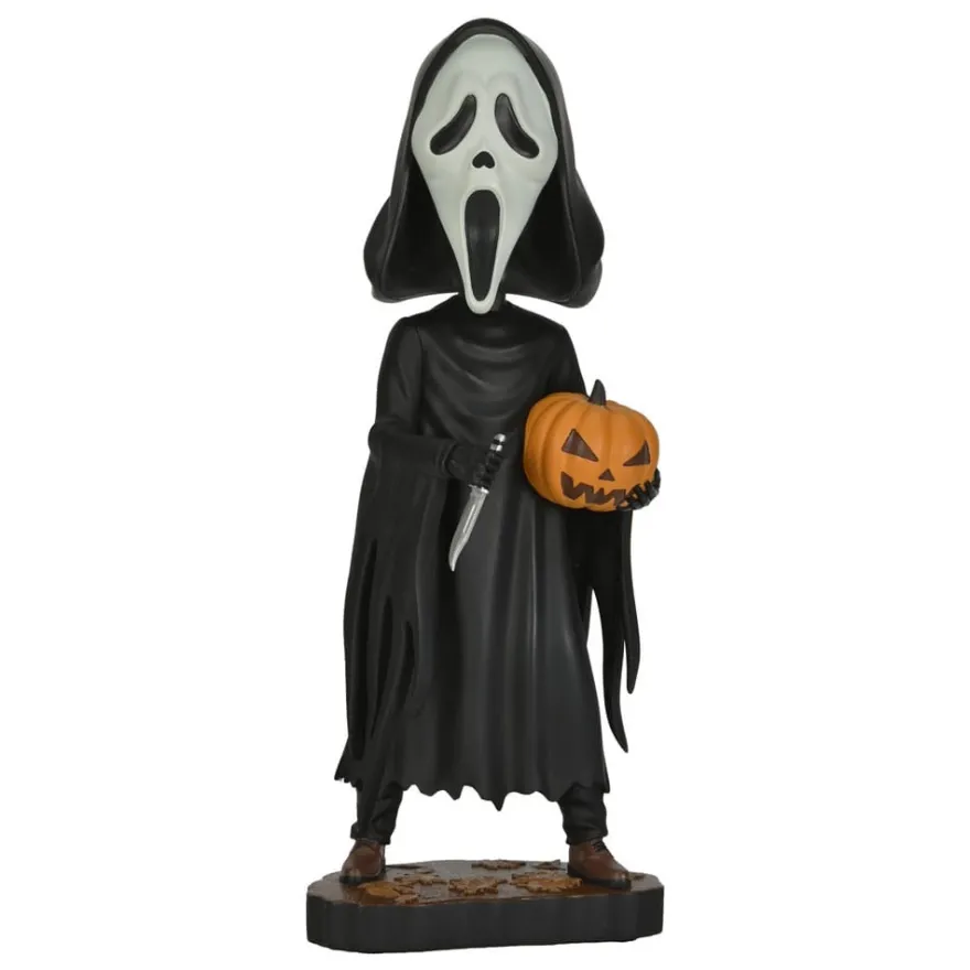 Scream Head Knocker Wackelkopf-Figur Ghost Face with Pumpkin 20 cm