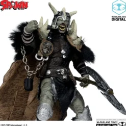Spawn Actionfigur Bloodaxe mit Pferd (Spawn: The Dark Ages) (McFarlane Toys 30th Anniversary) (Gold