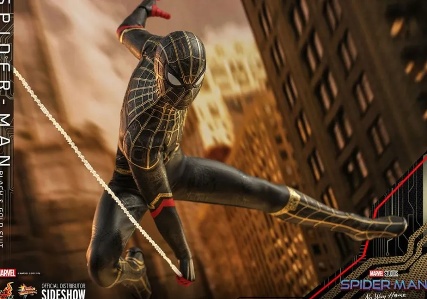Spider-Man No Way Home Movie Masterpiece Actionfigur 1/6 Spider-Man (Black & Gold Suit)