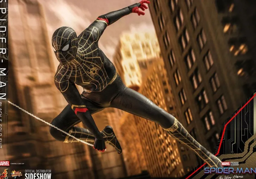 Spider-Man No Way Home Movie Masterpiece Actionfigur 1/6 Spider-Man (Black & Gold Suit)