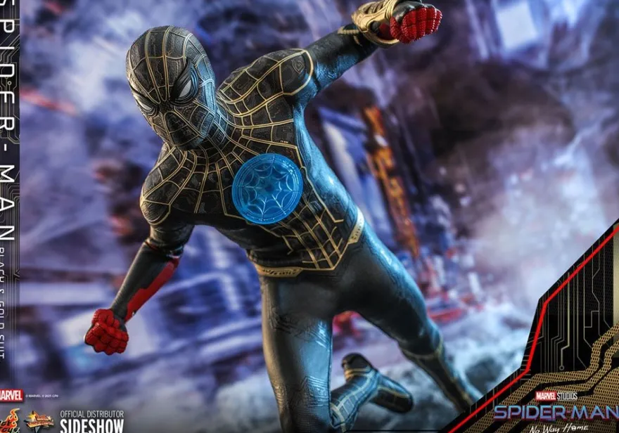 Spider-Man No Way Home Movie Masterpiece Actionfigur 1/6 Spider-Man (Black & Gold Suit)