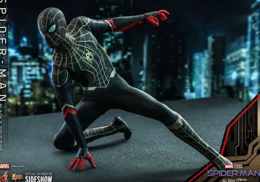 Spider-Man No Way Home Movie Masterpiece Actionfigur 1/6 Spider-Man (Black & Gold Suit)