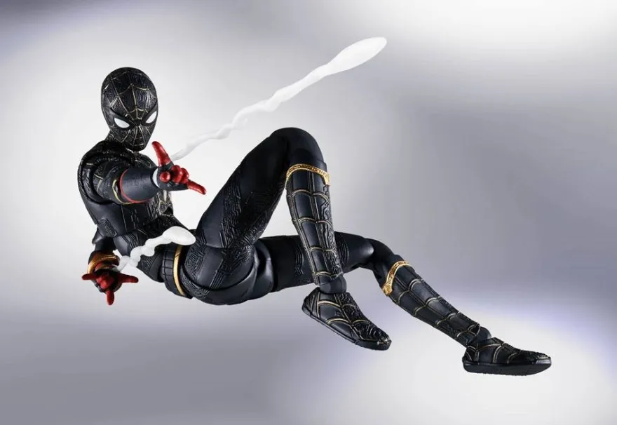Spider-Man No Way Home S.H. Figuarts Actionfigur Spider-Man (Black & Gold Suit) Special Set